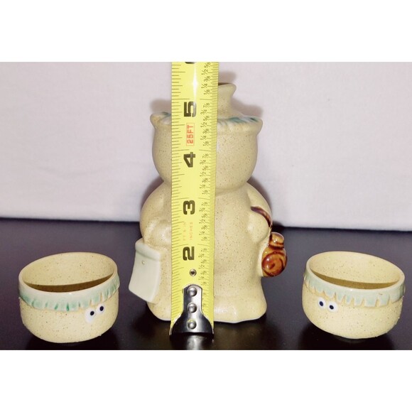 Vintage Kappa Sake Bottle, Kappa Design, Sake Cups, Hot Sake, Made In Japan - Picture 8 of 9